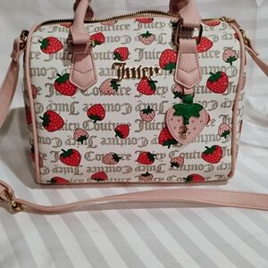 Juicy Couture Strawberry Print Women's Bag - Pink and White
